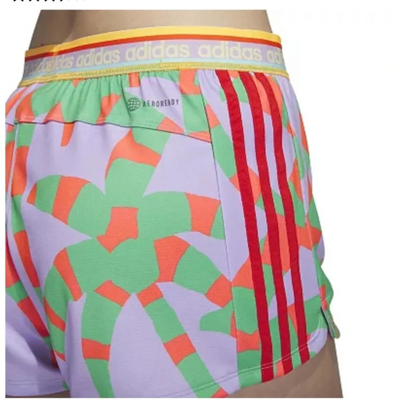 Farm Rio x Adidas Collaboration Pacer 3-Stripe Knit Shorts Bright Pattern Medium - Picture 5 of 9